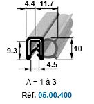 Profil armé avec joint ø 9 mm