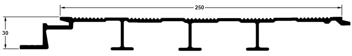 Profil de plancher épaisseur 30 mm